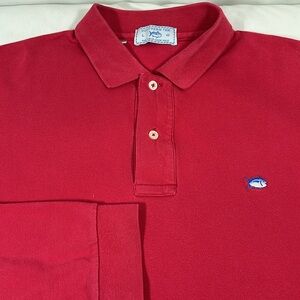 Southern Tide Men’s Red Longsleeve Skipjack Polo Size L